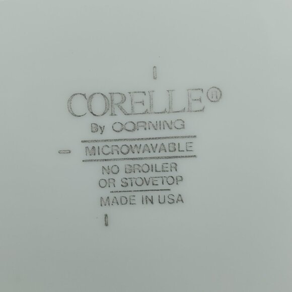 Corelle Slate Indigo Allegro Serving Bowl Blue Band White Medium Vegetable Bowl - Picture 5 of 6